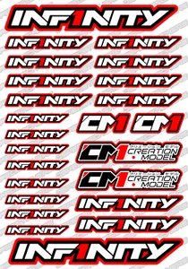 INFINITY RC IF18 IF15 STICKER CAR DECAL BODY CUSTOM NITRO EP REMOTE MODEL JSPEC - Picture 1 of 17