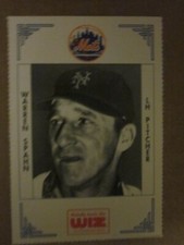 1991 New York METS THE WIZ #372 Warren Spahn NRMT/MT Milwaukee Braves HOF