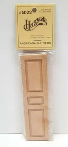 Dollhouse Miniature Wooden  3 - Panel  Americana Shutters  1 PR  #5022