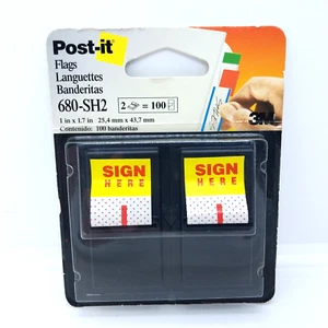 Post It Sign Here 2 Packs of 50 680-SH2 3M Flags New - Picture 1 of 4