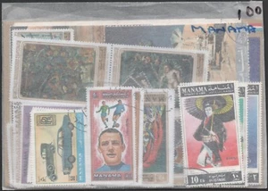 Manama 100 Different Stamps, Mostly Used/Cancelled to Order. - Bild 1 von 1