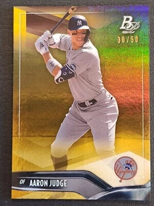 AARON JUDGE #85 2021 Bowman Platinum GOLD 30/50 YANKEES - Picture 1 of 2