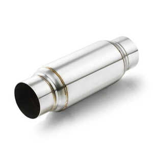 Universal Exhaust Muffler Resonator 3" Inlet / Outlet Single Stainless Steel - Foto 1 di 5
