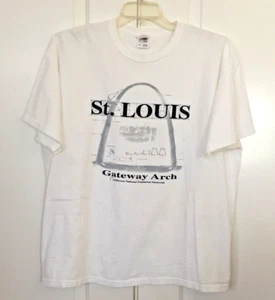 St. Louis Gateway Arch Destination Shirt Erwachsene 2XL weiß Siebdruck Herren - Bild 1 von 3