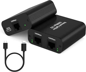 Ethernet Splitter 1 to 2 Out, 100Mbps Internet Splitter Adapter with USB Power - Bild 1 von 14