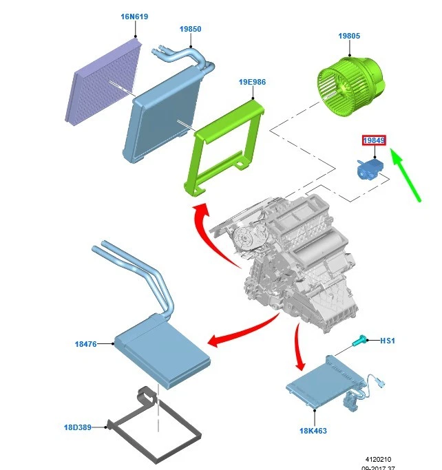 FORD TRANSIT CONNECT MK2 Verdampfer-Expansionsventil 2070397 NEU Original - Image 1 of 2
