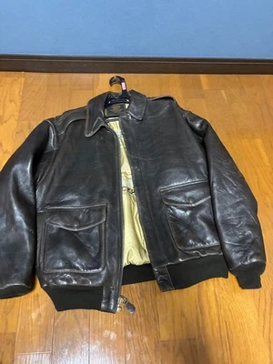 COCKPIT USA A-2 Leather Jacket Dark Brown - Image 1 of 4