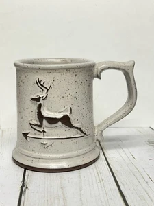 Weathervane Tankards Goss Deer Coffee Mug Cup Vermont Stoneware Speckled - Picture 1 of 6