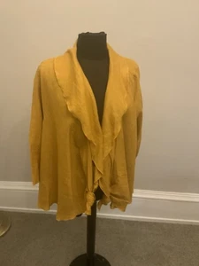 NEW WITH TAGS, ISLEOF MINE EVE SAFFRON JACKET BUTTON FREE SIZE M/L - Picture 1 of 4