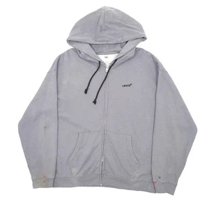 Levis Spellout Hoodie Full Zip Cotton Jumper XL - Picture 1 of 4