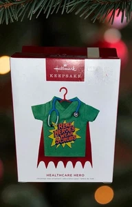 Hallmark Keepsake HEALTHCARE HERO Real Heroes Wear Scrubs Ornament 2022 NEW - Picture 1 of 8