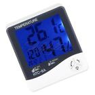 1pc HTC-8A Digital Luminous Thermometer Hygrometer Temp Humidity Test Clock