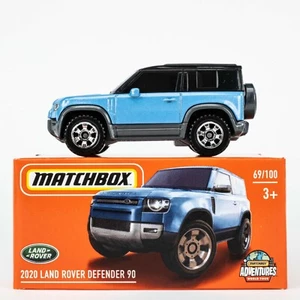 2022 Matchbox Power Grabs #69 2020 Land Rover Defender LIGHT BLUE METALLIC | FSB - Picture 1 of 2