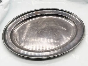 ANTIKER SILBER TELLER EINHEIT - SERVIER FLEISCHTABLETT PLATTE - Bild 1 von 8
