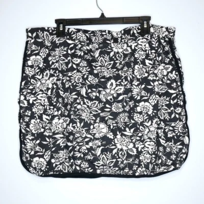 Skort Jones NY Signature preto e marfim floral com bolso frontal - XXL - Imagem 1 de 2