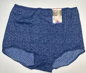 Bali Skimp Skamp Brief Panty Womens 2633 3XL/10 Regal Navy Blue Dot New - Picture 1 of 4