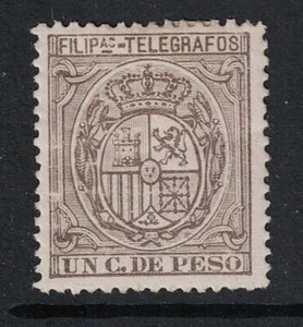 Philippines 1c Brown Telegraph Stamp Mint HR / Full Gum - S23197 - Picture 1 of 1