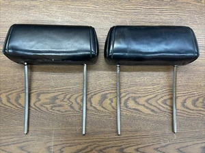 1968 Plymouth Fury OEM Black Interior Seat Headrest Pair Set - Picture 1 of 24