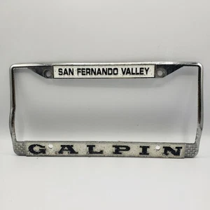 Galpin San Fernando Valley California License Plate Frame Metal Silver - Picture 1 of 2