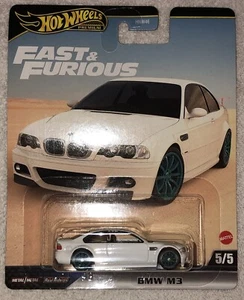 BMW M3 #5/5 Hot Wheels Premium Fast & Furious 7 blanco envío rápido USPS - Imagen 1 de 2