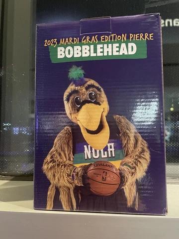 PIERRE THE PELICAN BOBBLEHEAD New Orleans Pelicans 2023 Mardi Gras Edition RARE Cover