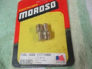 New NOS Moroso Fuel Hose / Line Brass Fitting Kit # 65380 (1) Parts Kit - Picture 1 of 2