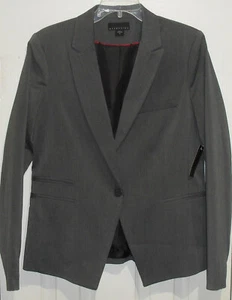 Apostrophe Women's Blazer One Button Pockets Grey NWT Size 12 - Picture 1 of 4