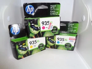 Lot of 3 Genuine HP 935XL Yellow, Cyan, Magenta Cartridges - Picture 1 of 1