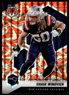 2021 Panini Mosaic ORANGE Chase Winovich New England Patriots #141 - Image 1 of 2