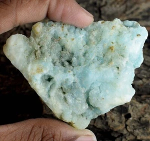 Natürlicher 447 kt brasilianischer blauer Aquamarin Edelstein grobes Exemplar kostenloser Versand - Bild 1 von 8