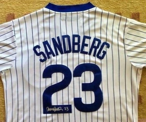Ryne Sandberg Signed Autograph Chicago Cubs Jersey MLB HOF USA - Picture 1 of 4