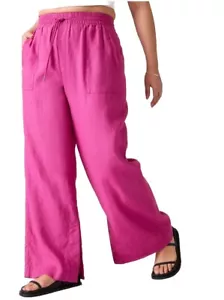 Pantalones de viaje Athleta Retreat 100 % lino pierna ancha rosa para mujer talla 3X nuevos con etiquetas’s - Imagen 1 de 15