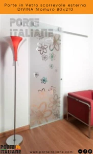 Türen Glas Zum Schieben Außerhalb Divine Bündig 80x210 CM Glas Anti Verletzungen - Bild 1 von 4