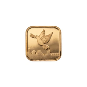 The Holy Land Mint GOLD - Dove of Peace Bar 1 Gram - Picture 1 of 2