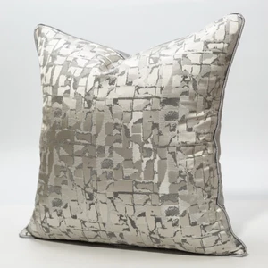 Modern Nordic Luxury Grey Champagne Abstract Retro Cushion Pillowcase Cover Only - Foto 1 di 6