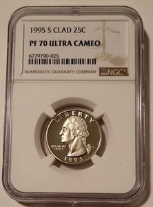 1995 S Clad Washington Quarter Proof PF70 UC NGC - Picture 1 of 2