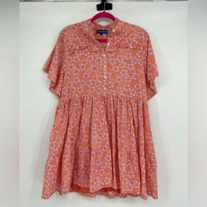 Mini Vestido Ro's Garden Anthropologie Vibeka Volantes Talla Grande - Imagen 1 de 6