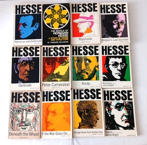 Herman Hesse Book Lot of 12 Softcover Classics Siddhartha Steppenwolf Demian VG - Foto 1 di 16