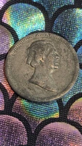 1865-66 Rare Post Civil War Original Andrew Johnson Campaign Token White Metal - Picture 1 of 7