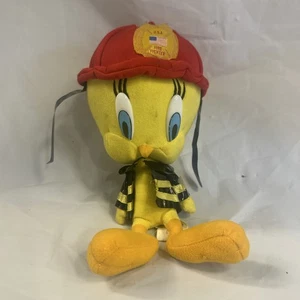 Vintage Looney Tunes 8 Zoll Tweety Vogel Feuerwehrmann Plüsch Nanco 2001 Sammlerstück EUC - Bild 1 von 23