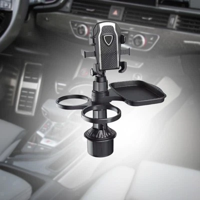 Car Cup Holder Expander Tray with Phone Holder Removable Tray Generic 360° - image 1 of 4