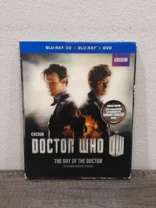 Doctor Who: the Day of the Doctor (Blu-ray 3D, 2013) W Slip Plus Trading Cards - Picture 1 of 2