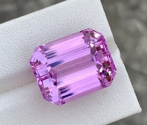 VVS 29,44 ct natürlicher rosa Kunzit Edelstein Smaragdschliff aus Afghanistan - Bild 1 von 2