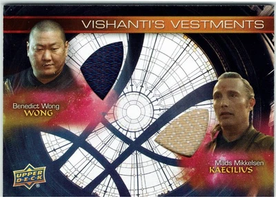 Doctor Strange Movie Marvel Costume Card VVD-WK Benedict Wong & Mads Mikkelsen - Image 1 of 2