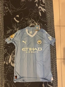 22-23 Puma Manchester City Home Jersey Haaland Size L EPL - Picture 1 of 2