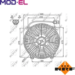 FAN RADIATOR 47752 FOR SUZUKI G13BB/G13BA 1.3L G16B 1.6L J18A 1.8L M13A 1.3L - Picture 1 of 6