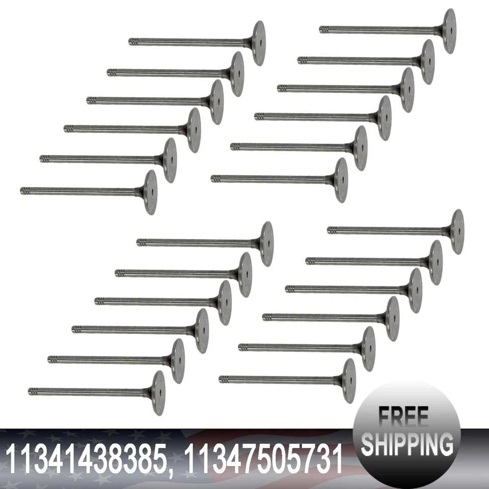 24Pcs Engine Valve Set Fit For BMW 330i 530i M3 E36 E39 E46 M52 M54 2.5 3.0L - Image 1 of 4