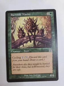 MTG Magic The Gathering Card Barkhide MaulerCreatureBeast Green Onslaught 2002 - Picture 1 of 2