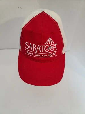 Gorra de béisbol 2017 roja blanca Saratoga Race Course gorra usada Foto 1 de 4