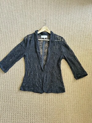 Black Lace Blazer From Peacocks. Uk14 - Image 1 of 4